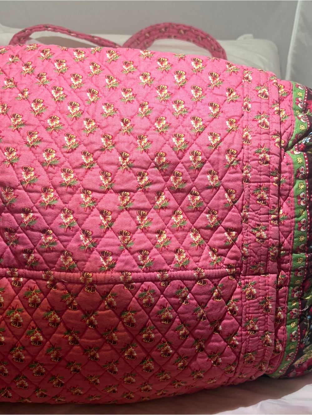 Vera Bradley Large Duffel - Pink Pansy - Picture 5 of 8